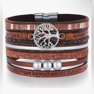 Inspirational Tree of Life Leather Bracelets for Women, Gifts for Teens Girls